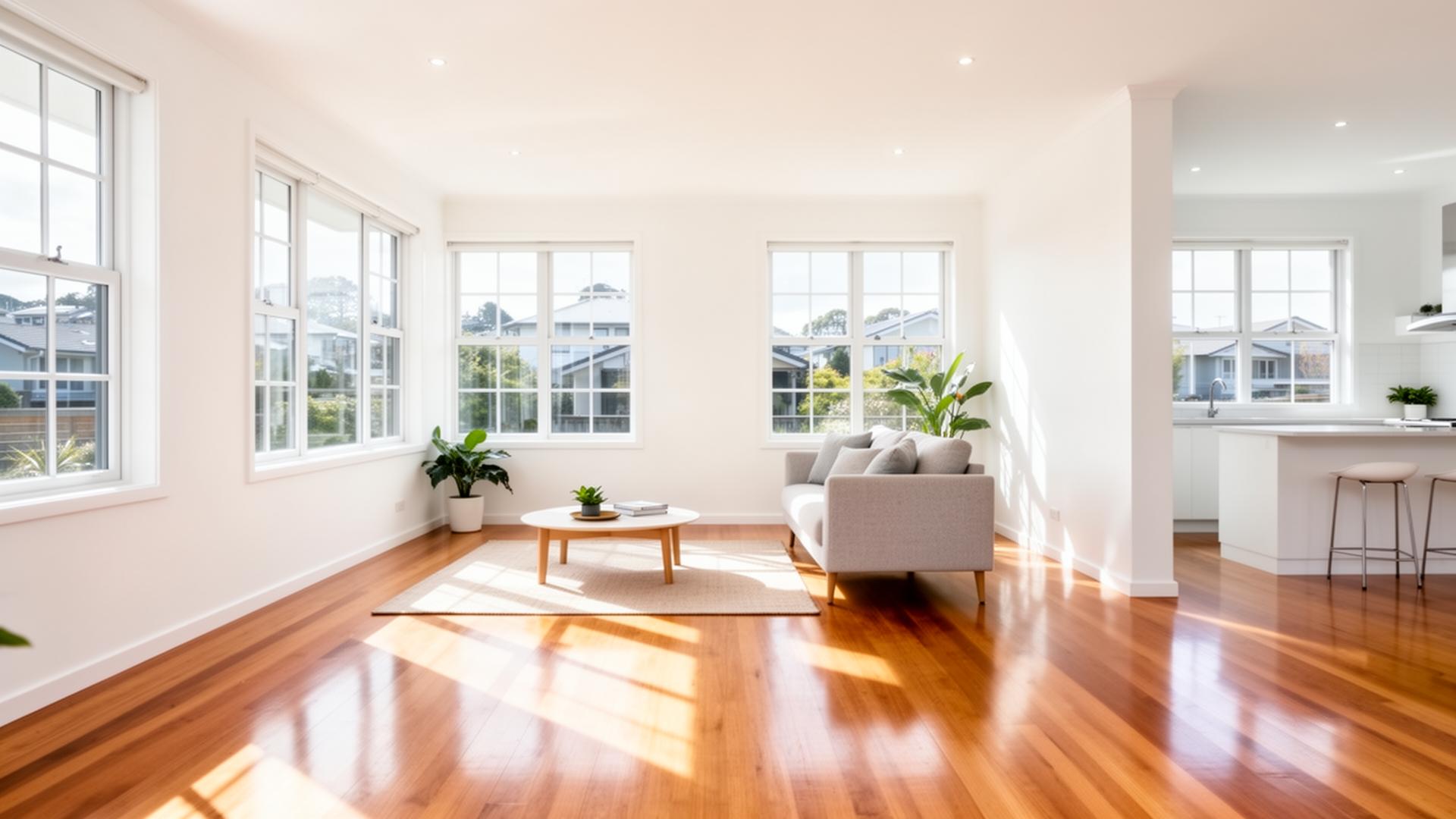 Bright clean Auckland home interior